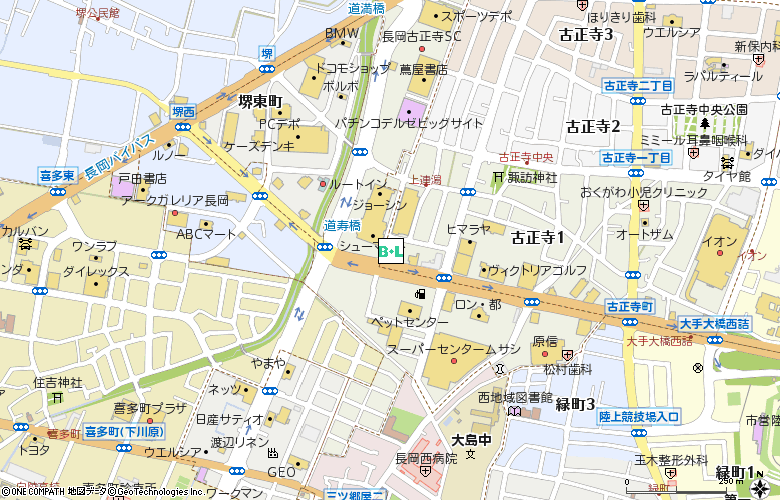 眼鏡市場　長岡西店(00486)付近の地図